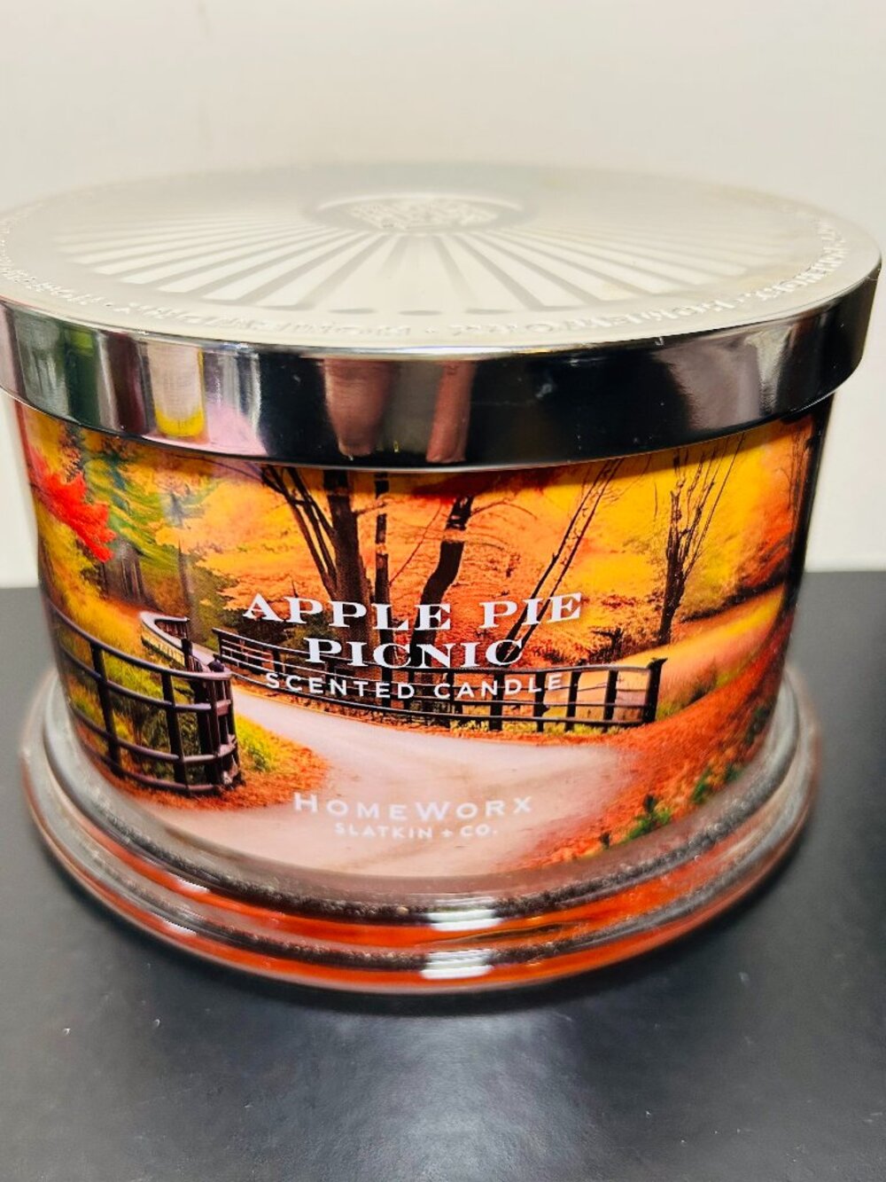 HomeWorx by Slatkin Apple Pie Picnic 4-Wick 18oz Candle NEW